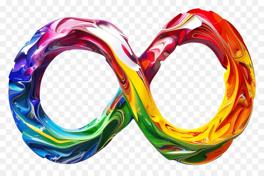 Rainbow Infinity Sign，Símbolo De Infinito Arcoirbow PNG