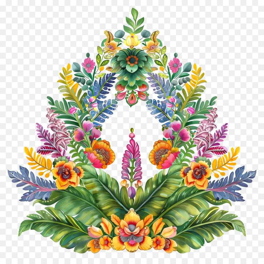 Bonalu，Floral Corona PNG