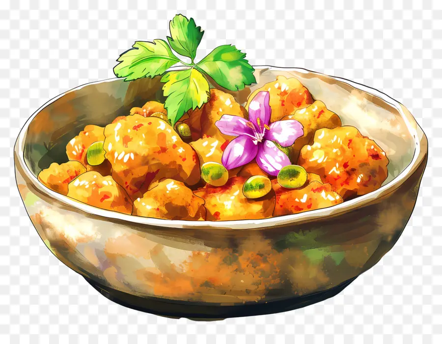 Aloo Gobi，Comida De La India PNG