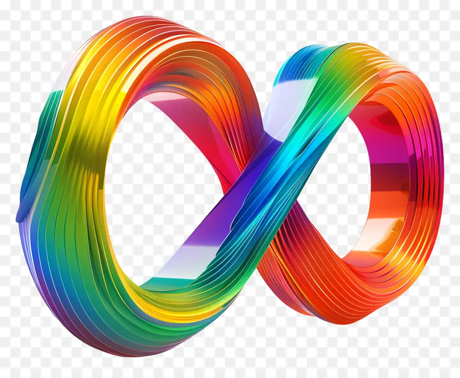 Rainbow Infinity Sign，Símbolo De Infinito Arcoirbow PNG