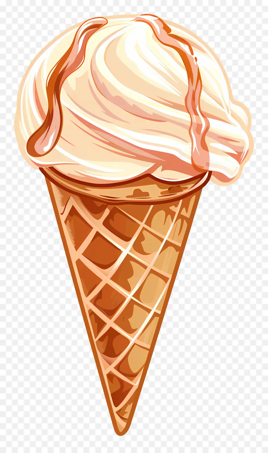 Helado，Cono De Waffle PNG