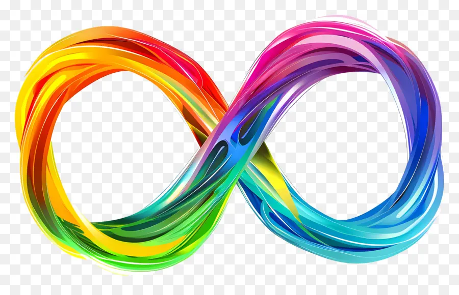 Rainbow Infinity Sign，Símbolo De Infinito Arcoirbow PNG