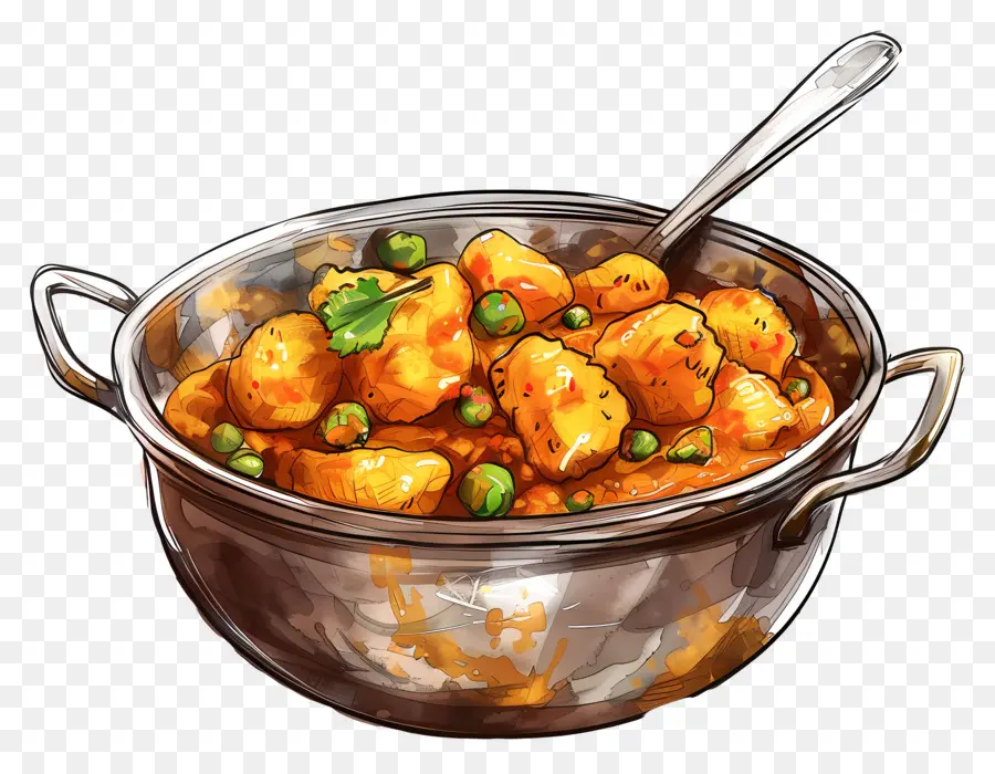 Aloo Gobi，Curry De Patata PNG