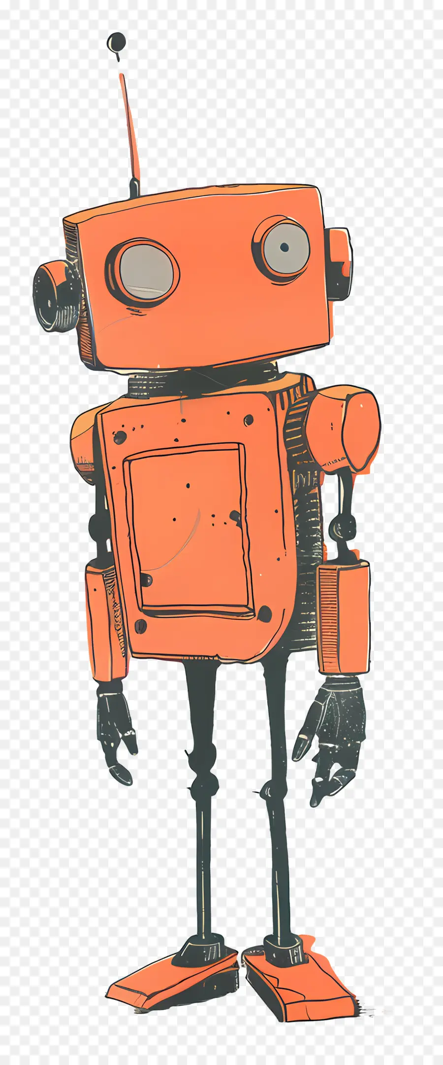 Robot，Robot Naranja PNG