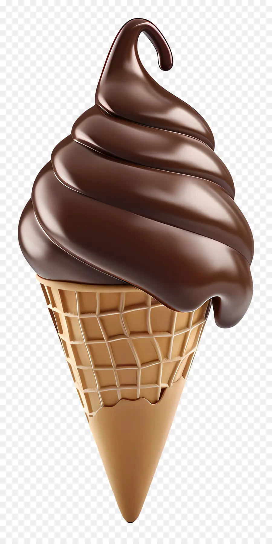 Helado，Cono De Helado De Chocolate PNG