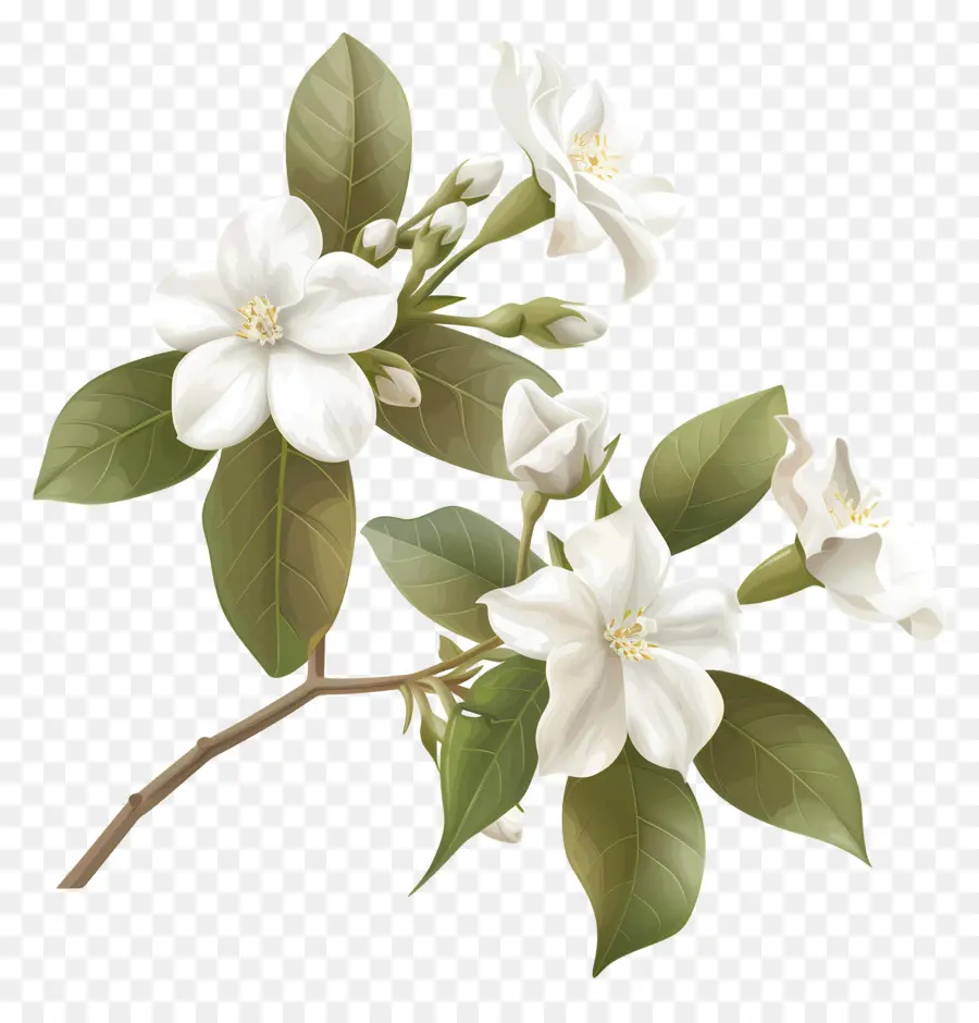 Flores De Jazmín Blancos，Flores Blancas PNG