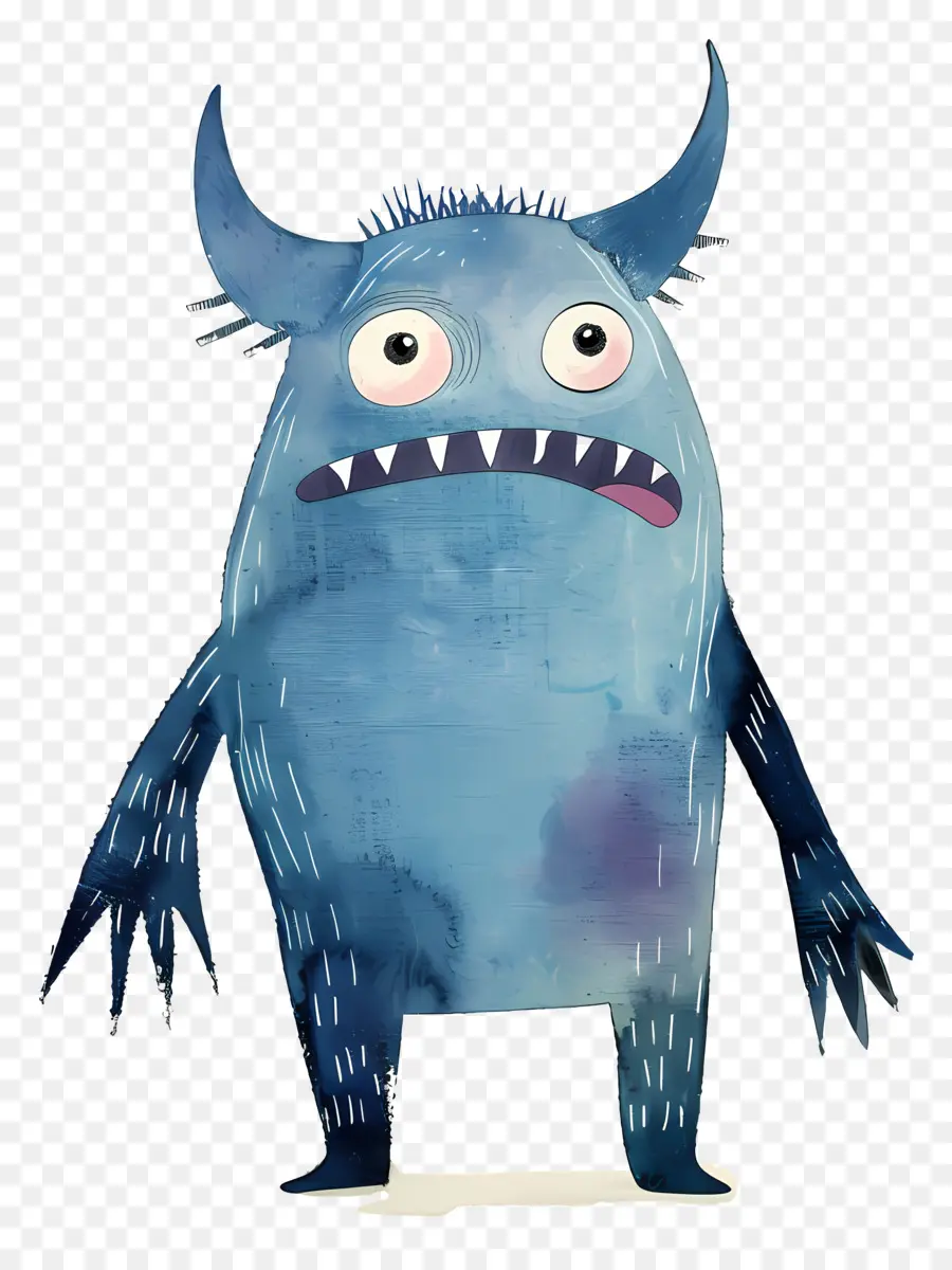 Monstruo，Azul PNG