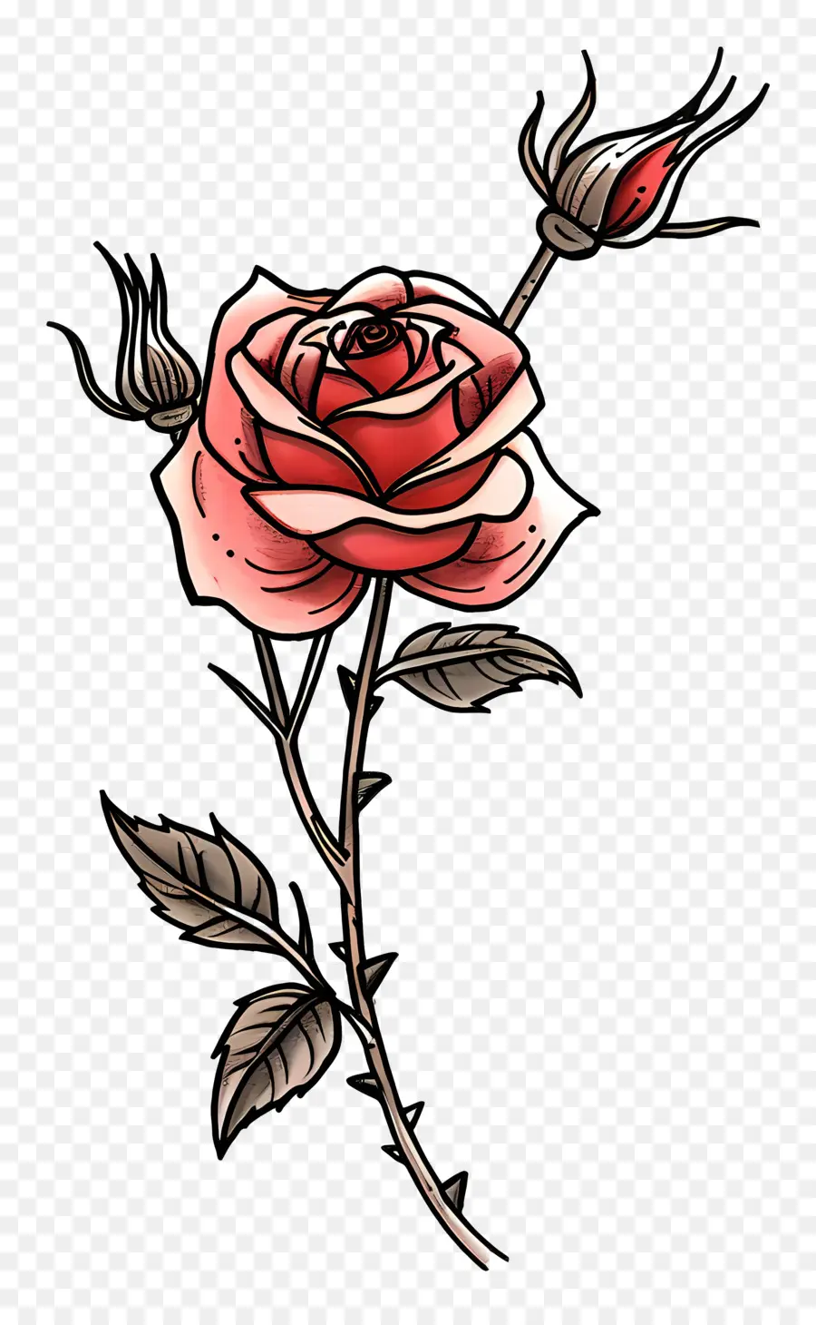 Rose Tattoo，De La Vieja Escuela Tattoo PNG