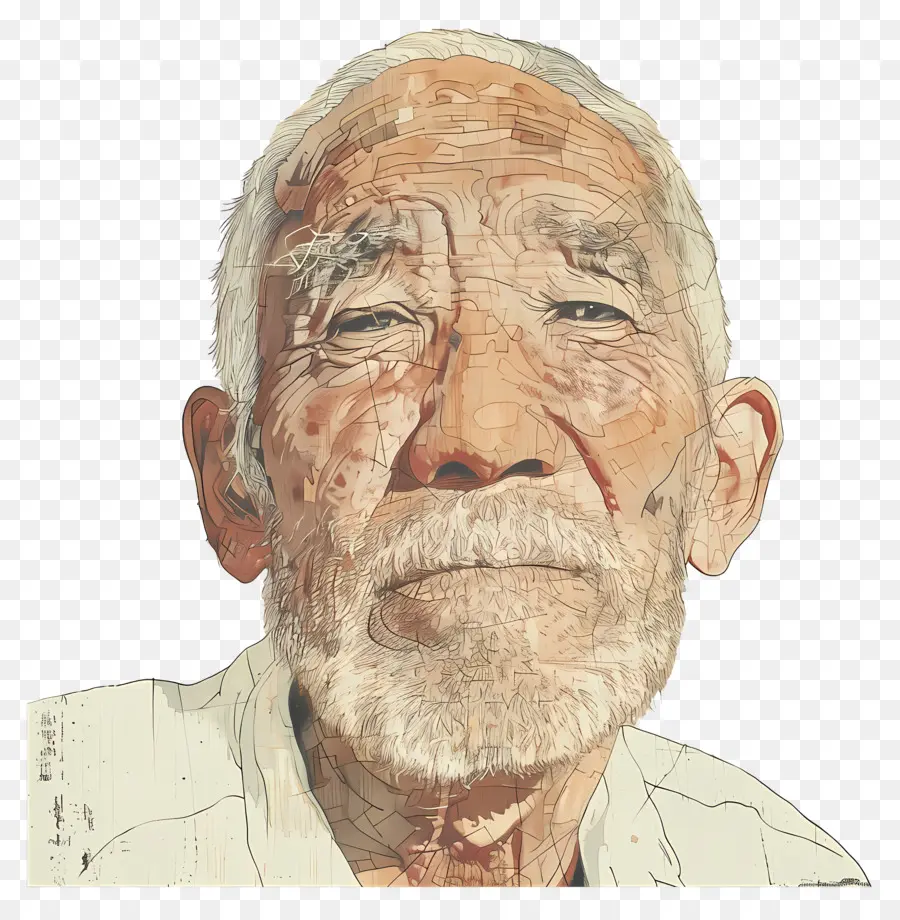 Anciano，Barba Blanca PNG