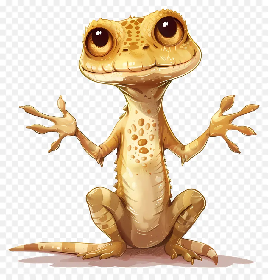 Encogimiento De Hombros，Lagarto De Dibujos Animados PNG