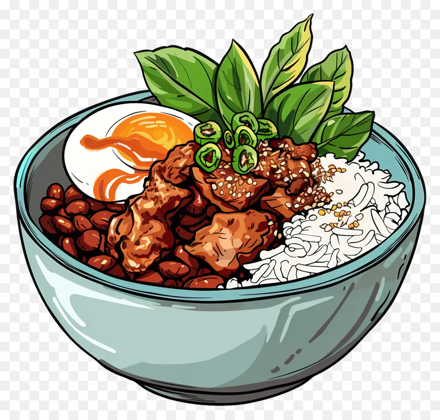 Nasi Lemak，Tazón De Arroz PNG