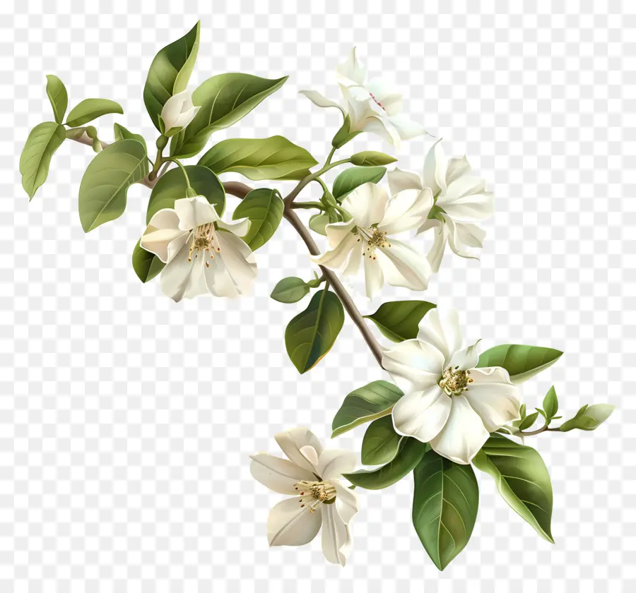 Flores De Jazmín Blancos，Flores Blancas PNG