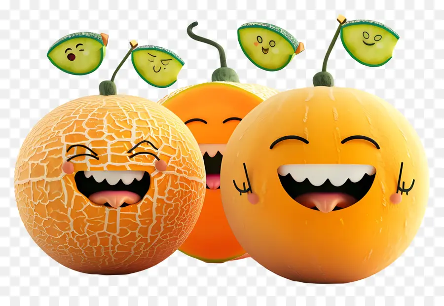 Cantaloupe，Caras Sonrientes PNG