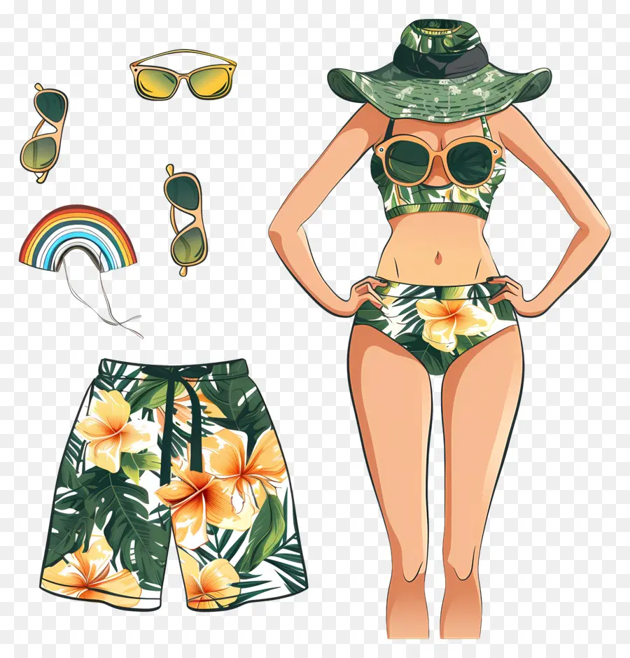 Traje De Verano，Mujer PNG