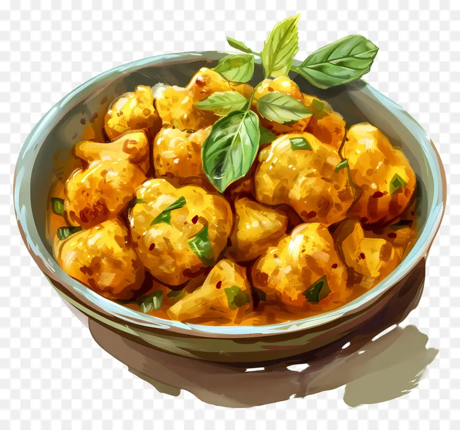 Aloo Gobi，Comida De La India PNG