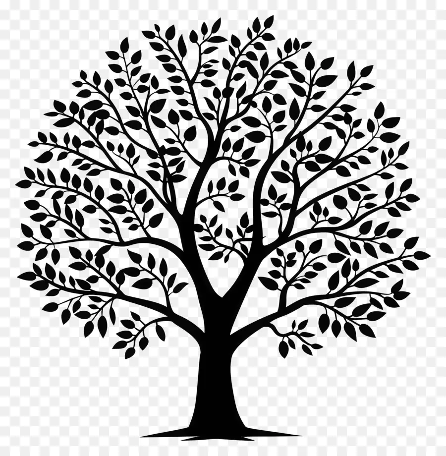 Árbol Negro Simple，Silueta De árbol PNG