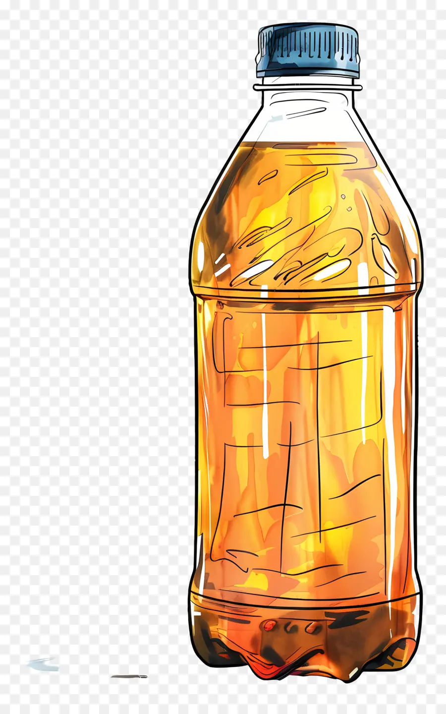 Botella De Plástico，Refresco De Naranja PNG