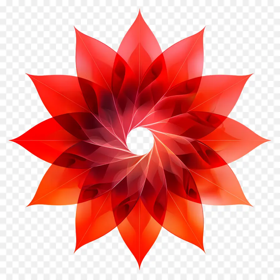 Forma Roja Gradiente，Flor Roja PNG