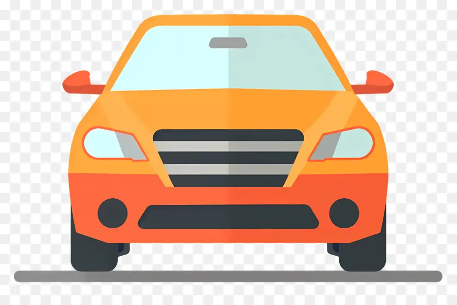 Simple，Orange Coche PNG