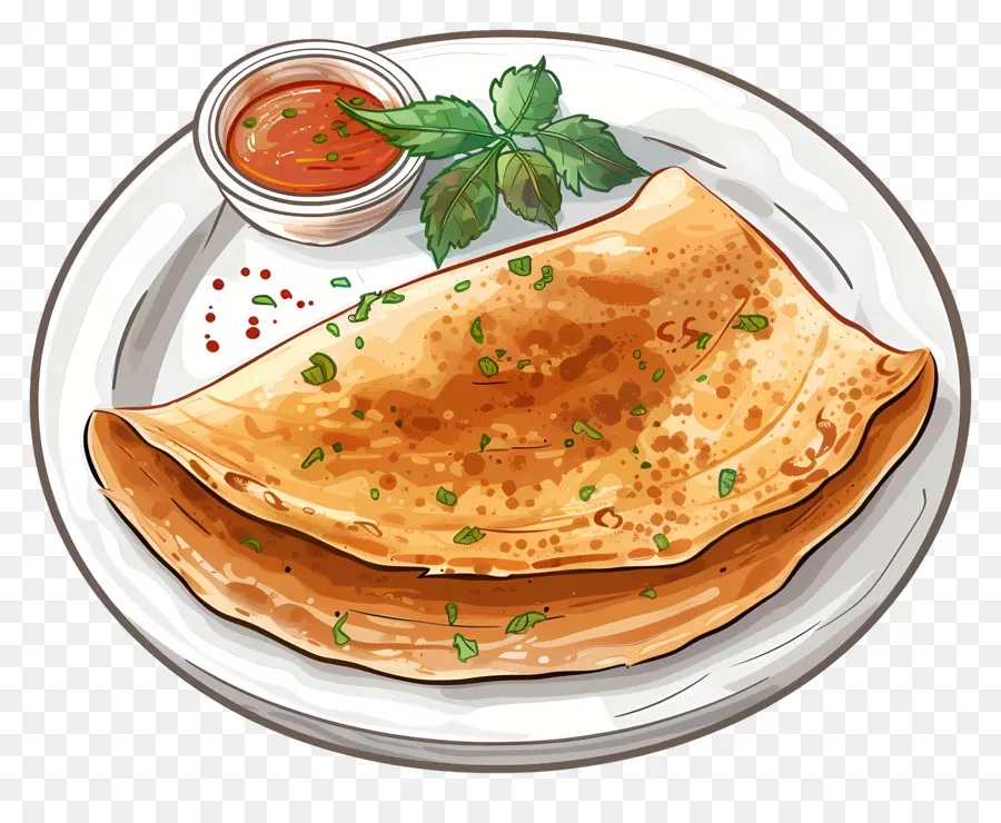 Dosa De Masala，Comida De La India PNG