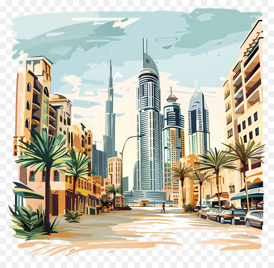 Dubai，Paisaje Urbano PNG