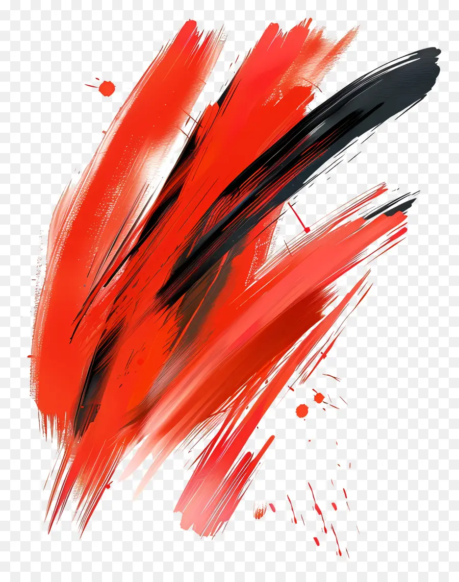 Rojo Trazo De Pincel，El Arte Abstracto PNG