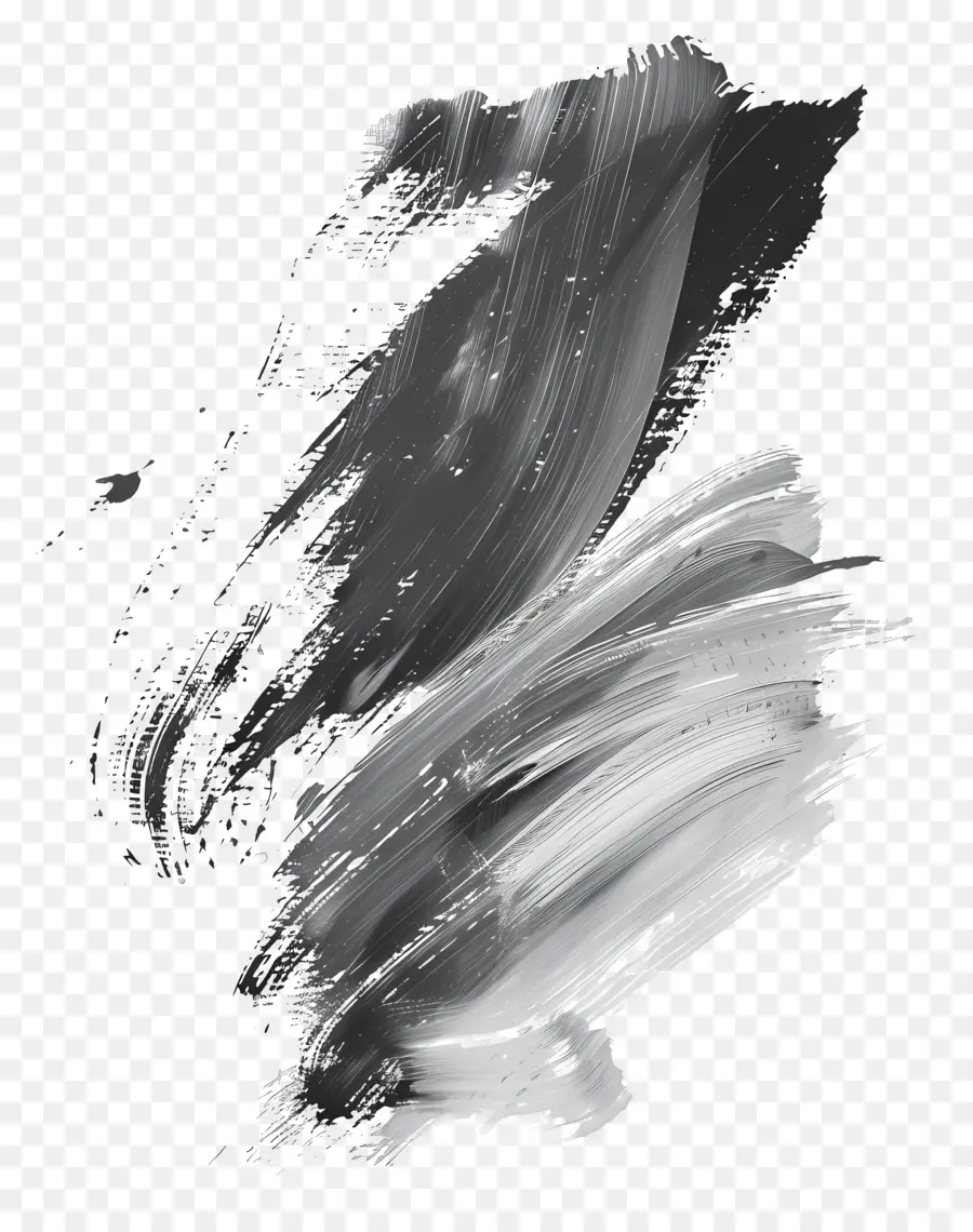 Trazo De Cepillo Gris，El Arte Abstracto PNG