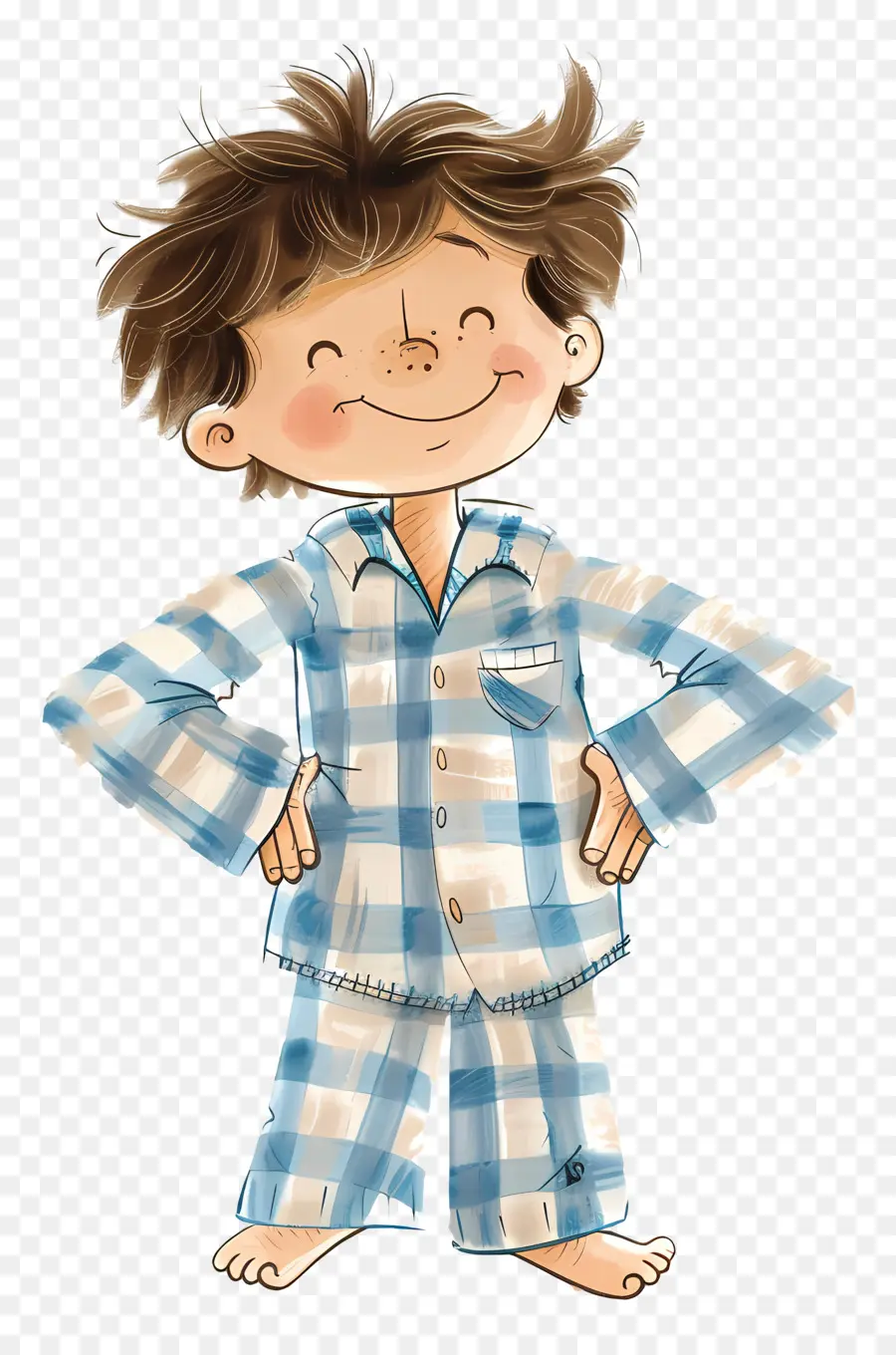 Cartoon Boy，Pijamas PNG