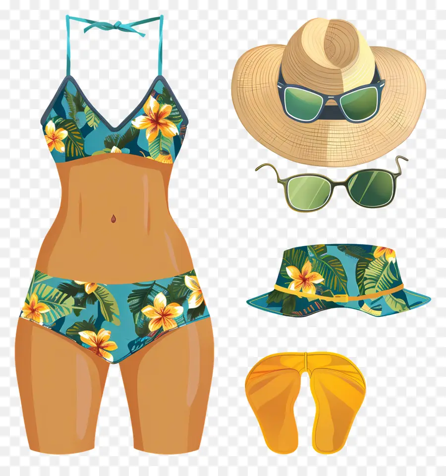 Traje De Verano，Ropa De Playa PNG