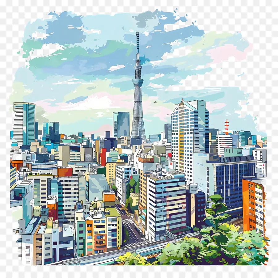 Tokio，Paisaje Urbano PNG