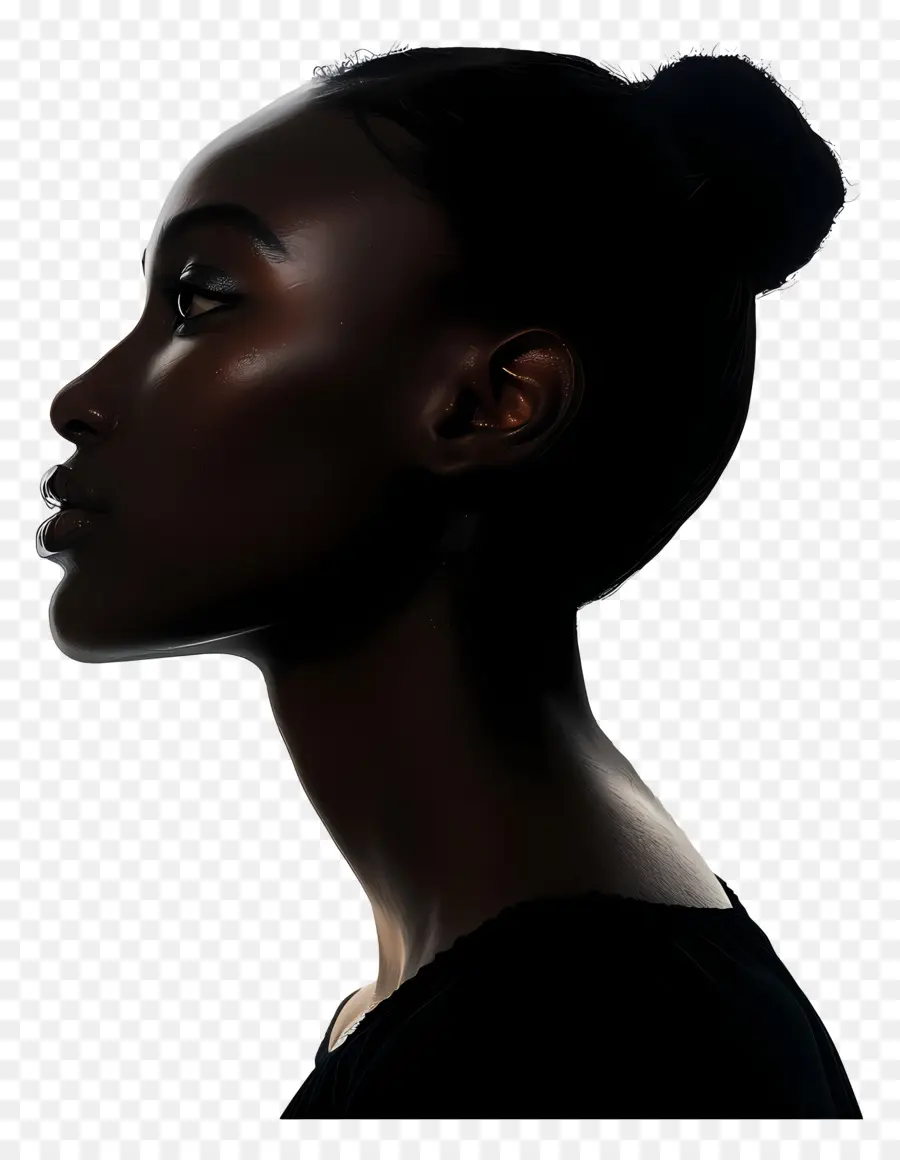 Mujer Negra，Silueta PNG