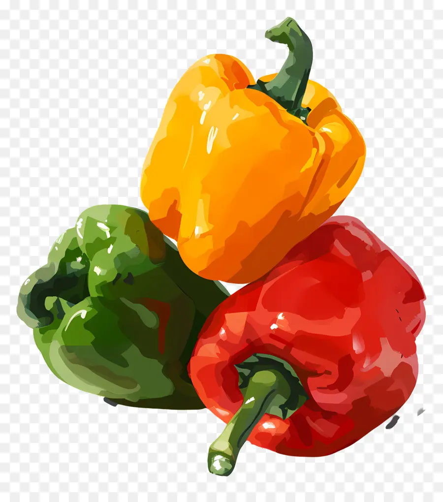 Bell Peppers，Verduras Frescas PNG