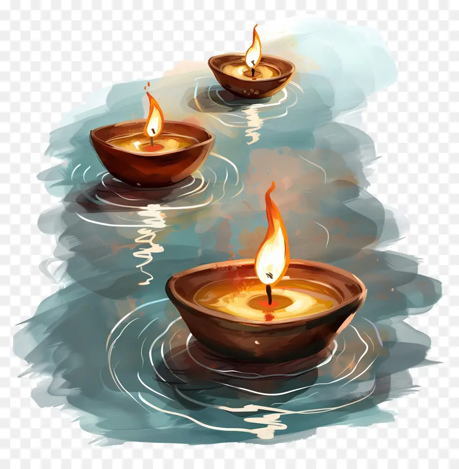 Ganga Dussehra，Diyas PNG