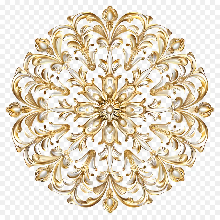 Patrón De Mandala De Oro，Ornamento De Oro PNG