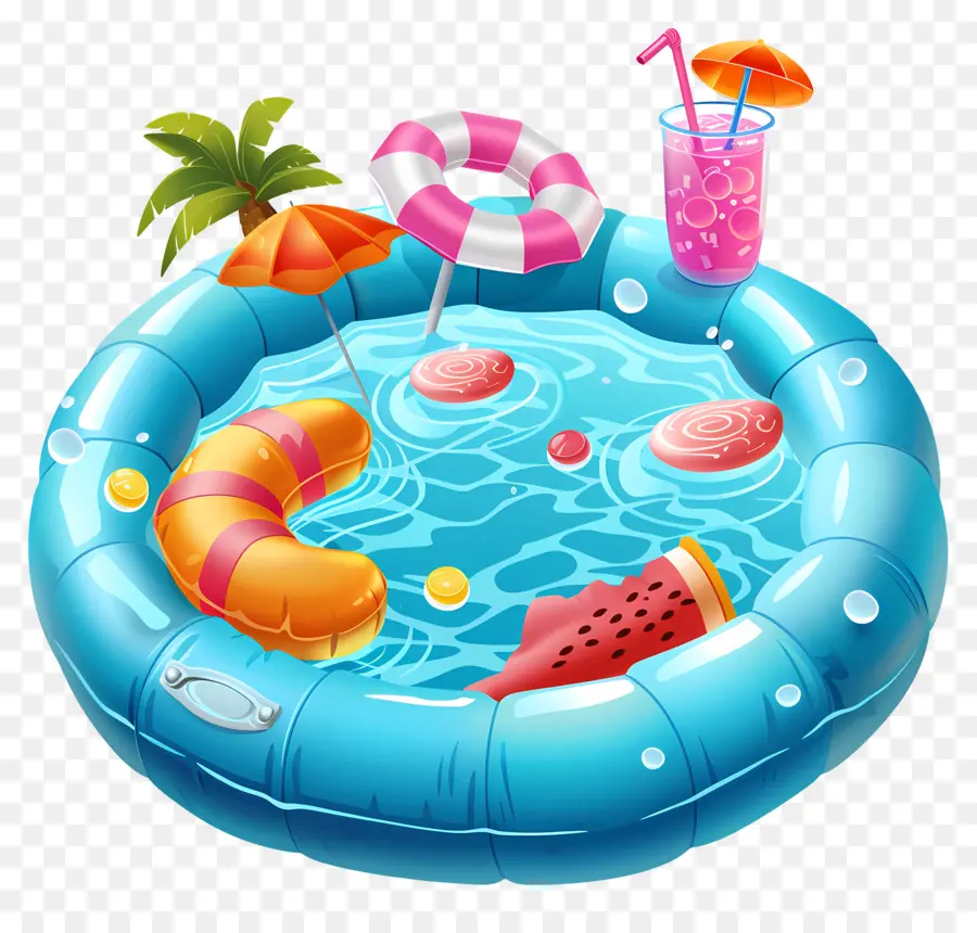 Fiesta En La Piscina，Piscina Inflable PNG