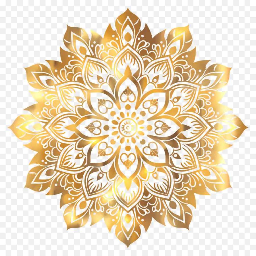 Patrón De Mandala De Oro，Mándala Dorada PNG