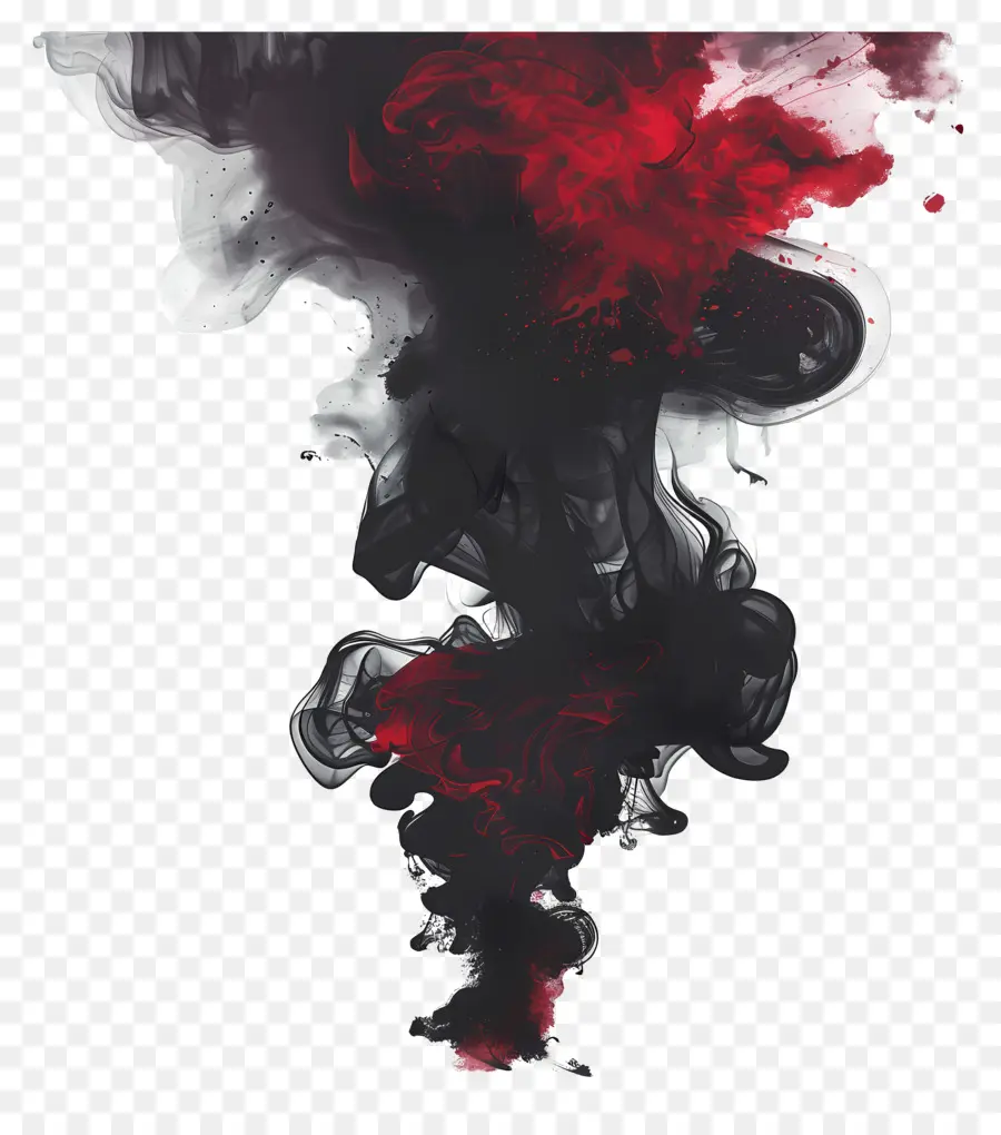 Humo Negro，Humo Negro Y Rojo PNG