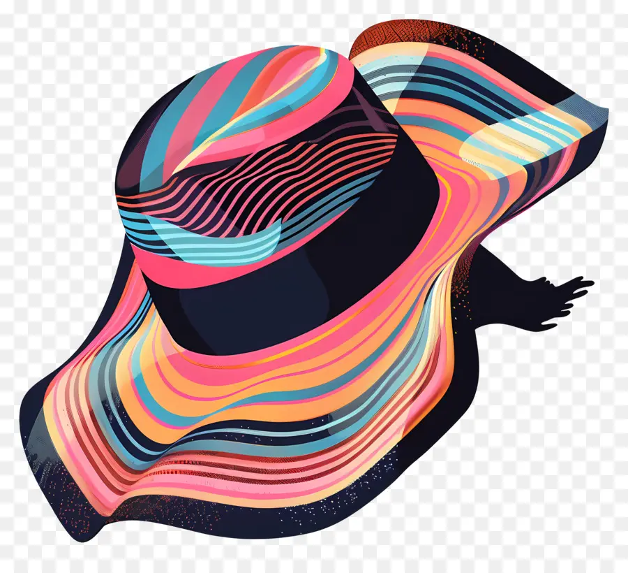 Sombrero Para El Sol，Sombrero De Rayas PNG