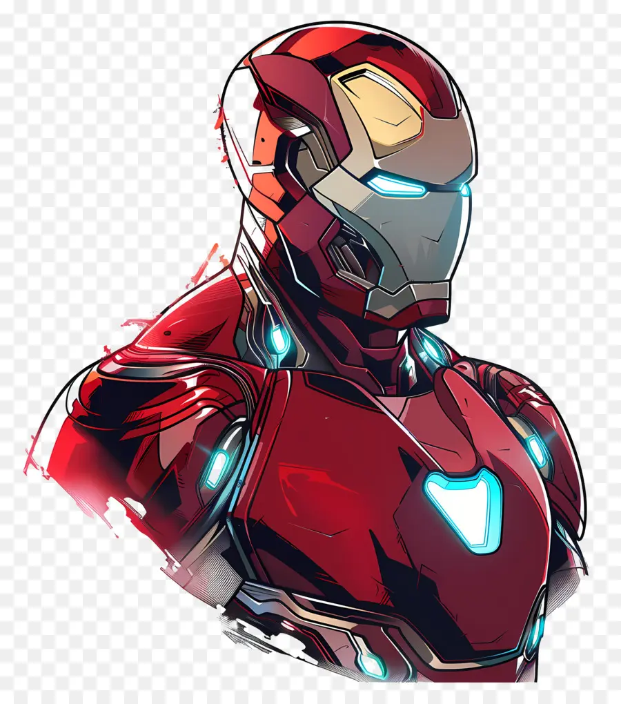 Iron Man，Traje Rojo Y Blanco PNG