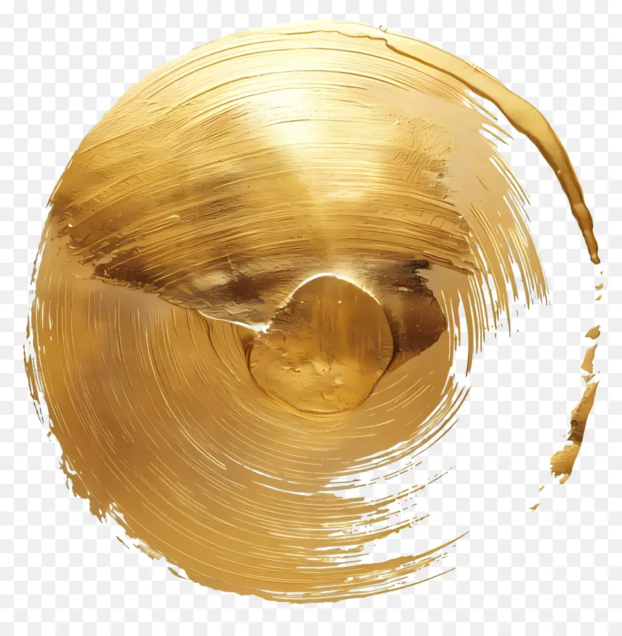 Oro Trazo De Pincel，Disco De Oro PNG