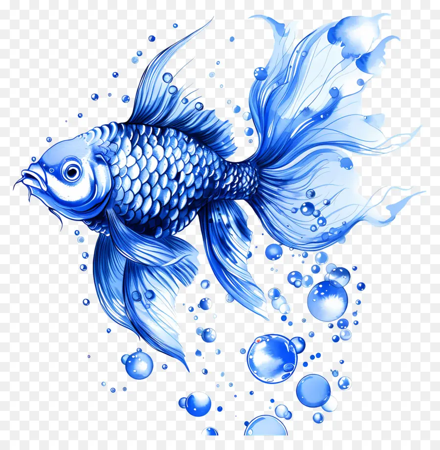 Pescado Azul，Los Peces Betta PNG