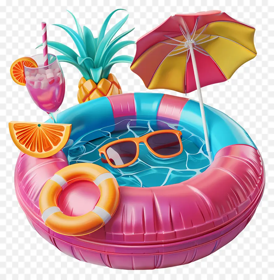 Fiesta En La Piscina，Piscina Inflable PNG