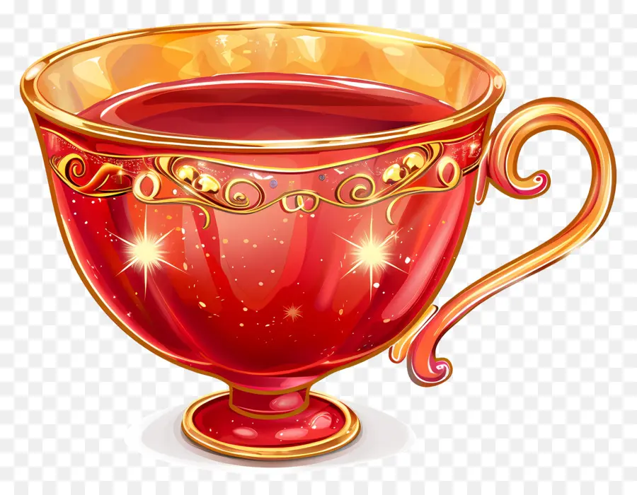 La Copa，Rojo De La Taza De Té PNG