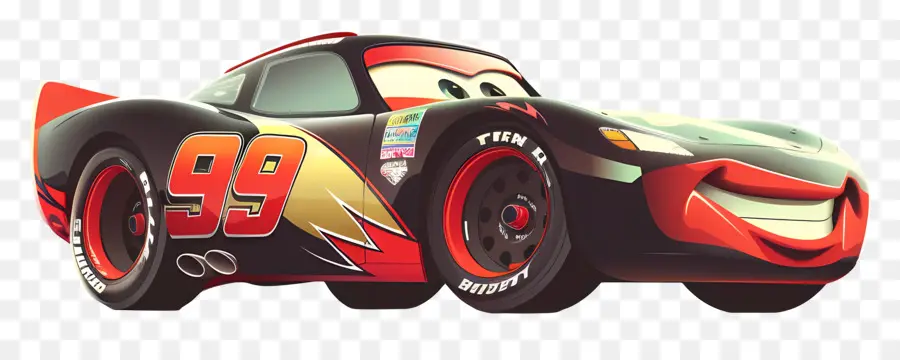 Rayo Mcqueen，Coche De Carreras Negro PNG