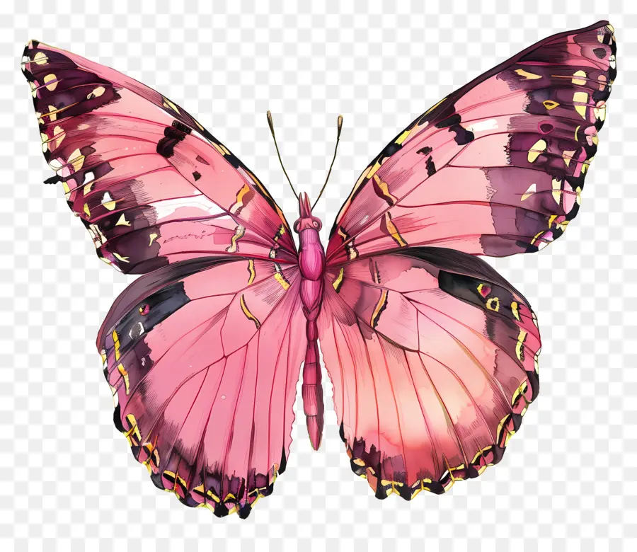 Pink Butterfly，Insecto Con Alas PNG