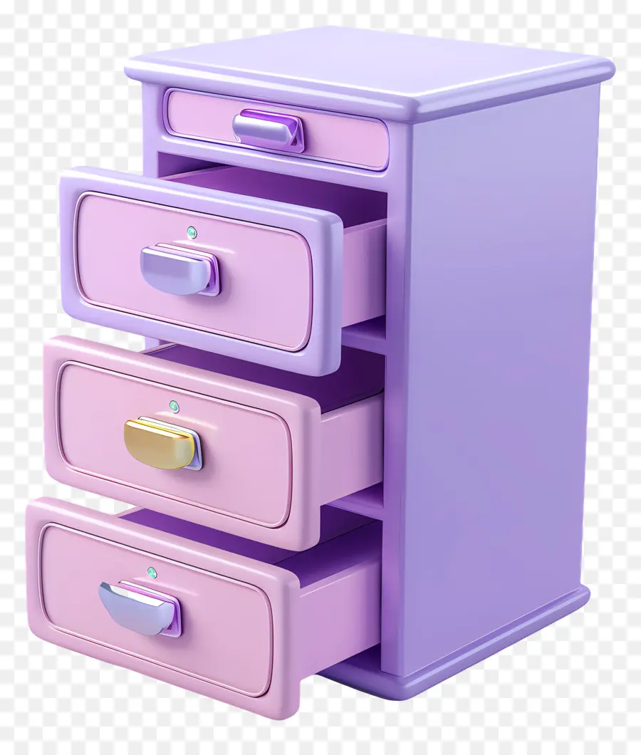 Cajón De Oficina，Cajón Morado Y Rosa PNG