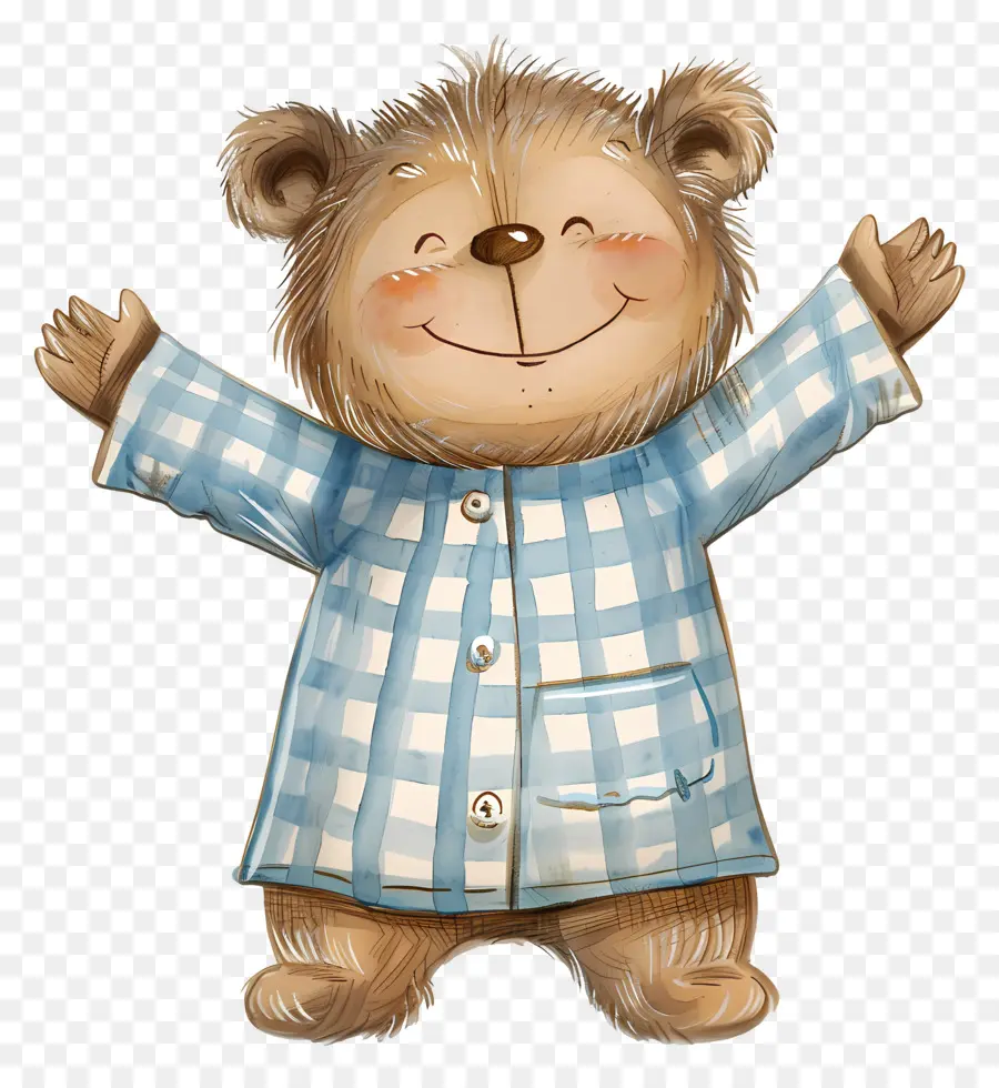 Cartoon Bear，Pijamas PNG