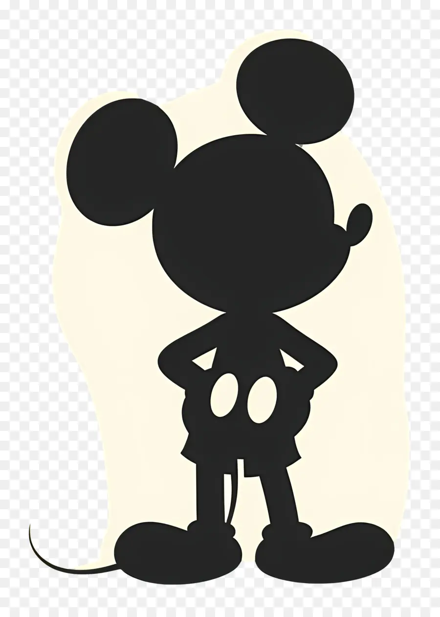 Silueta De Mickey Mouse，Ratón PNG