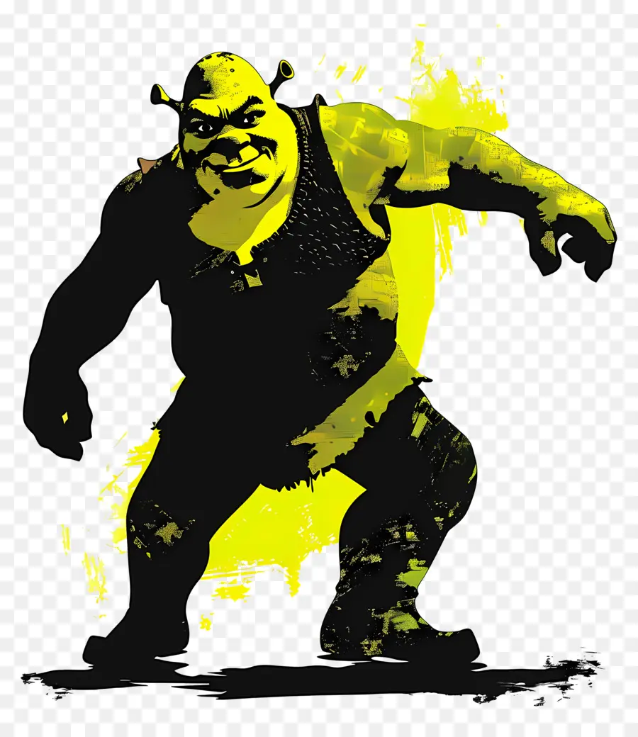 Shrek Silueta，Héroe Oscuro PNG