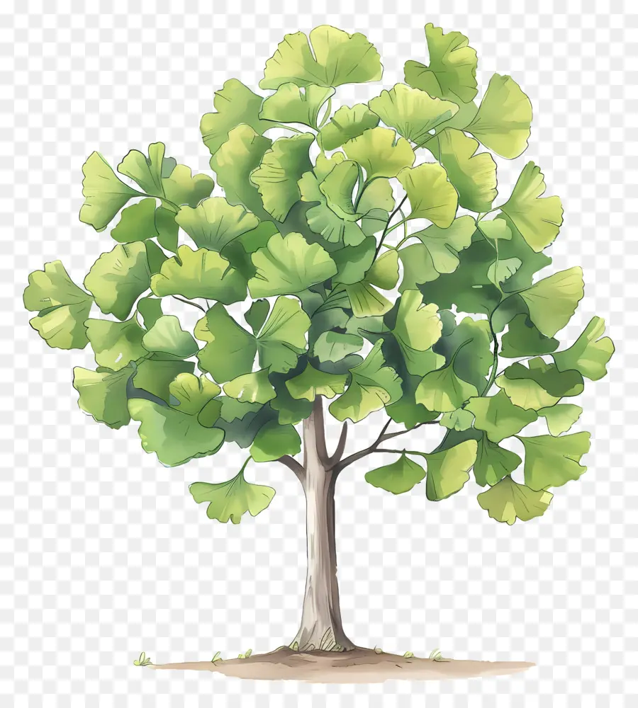 árbol De Ginkgo，Hojas Verdes PNG